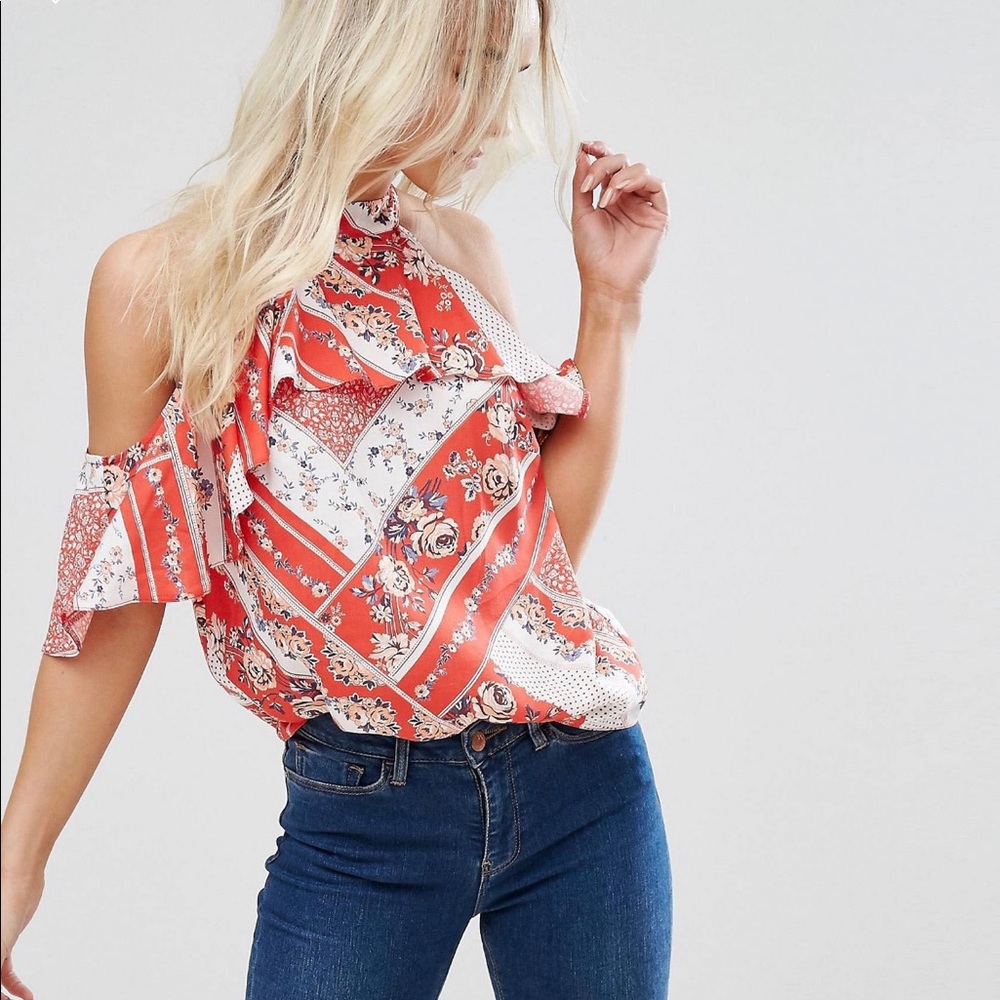 Miss Selfridge Cold Shoulder top. NWT Size 10